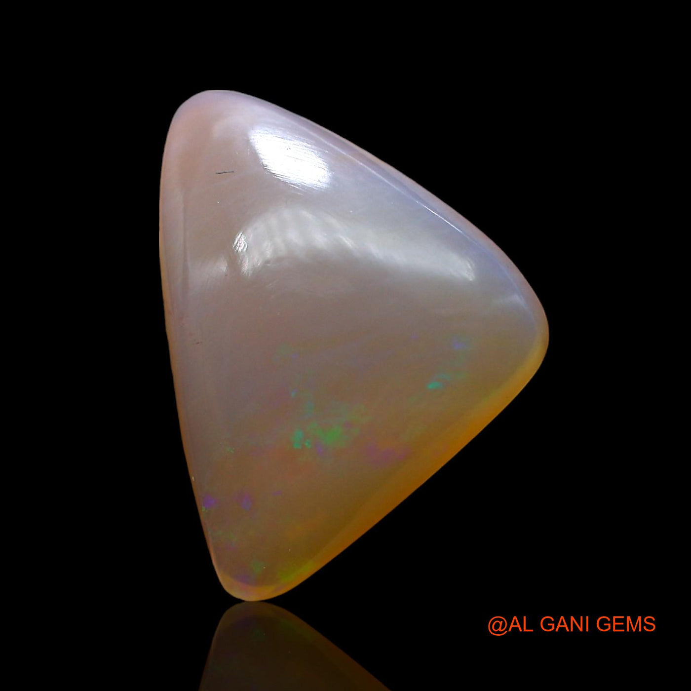 3.00 Cts Unheated Australian Fire Opal Loose Gemstone Trillion Cabochon Natural 14x10x5 mm AC-583