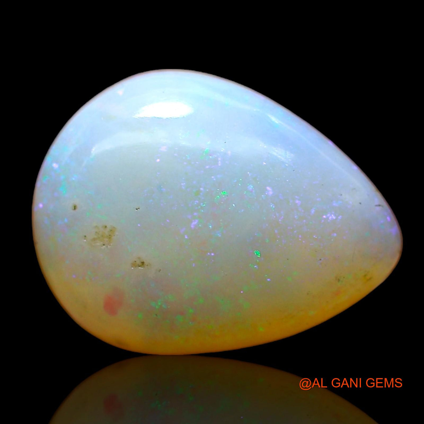 Natural Fire Opal Gemstone 3.00 Cts Loose Pear Cabochon From Australia 13x10x4 mm AC-587