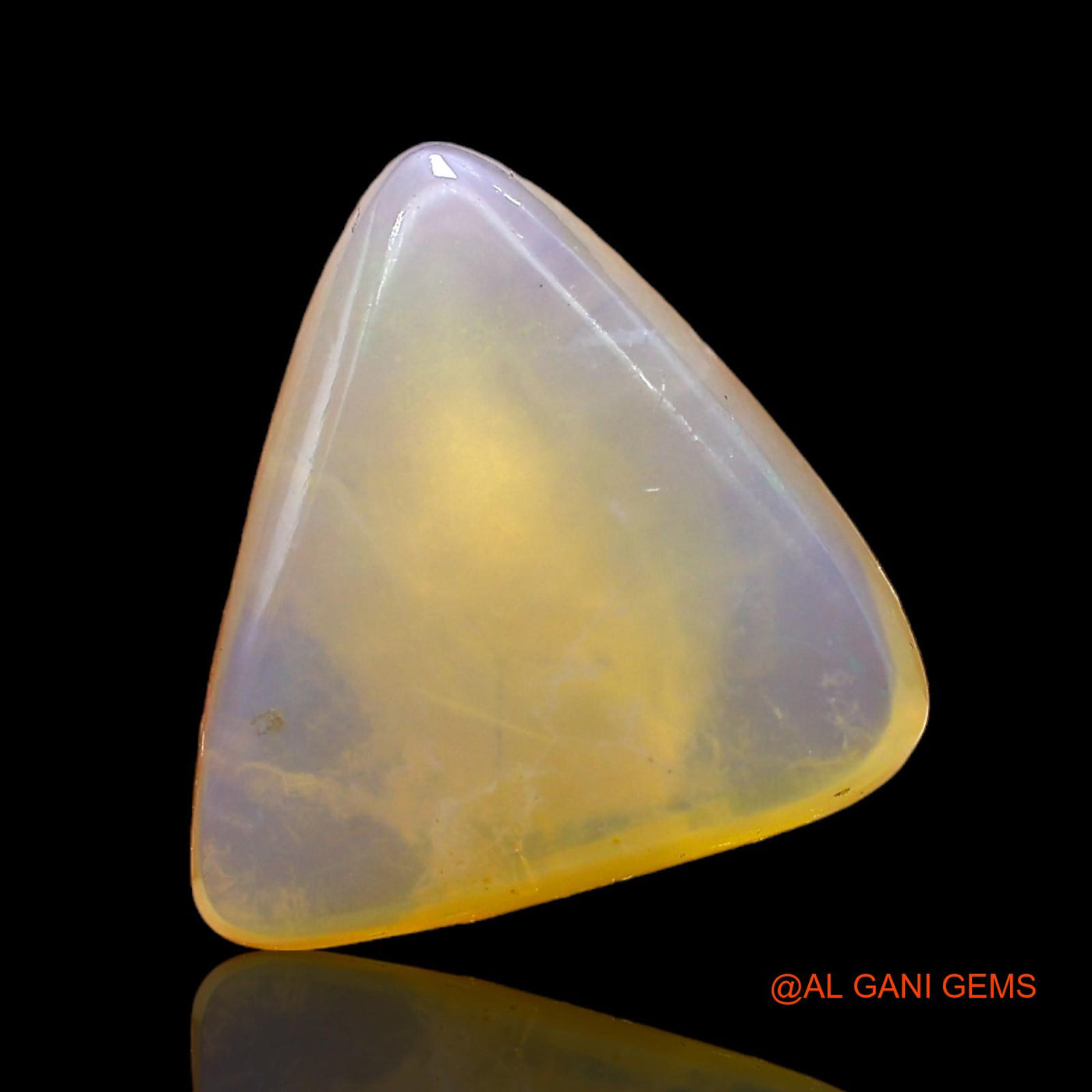 Natural Fire Opal Gemstone 6.00 Cts Loose Trillion Cabochon From Australia 15x13x5 mm AC-592
