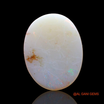 Natural Fire Opal Gemstone 2.00 Cts Loose Oval Cabochon From Australia 14x10x2 mm AC-595