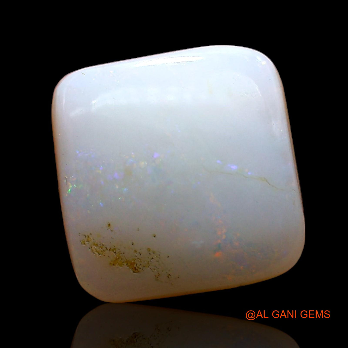 3.00 Cts Natural Australian Fire Opal Loose Gemstone Square Cabochon 11x10x4 mm AC-597