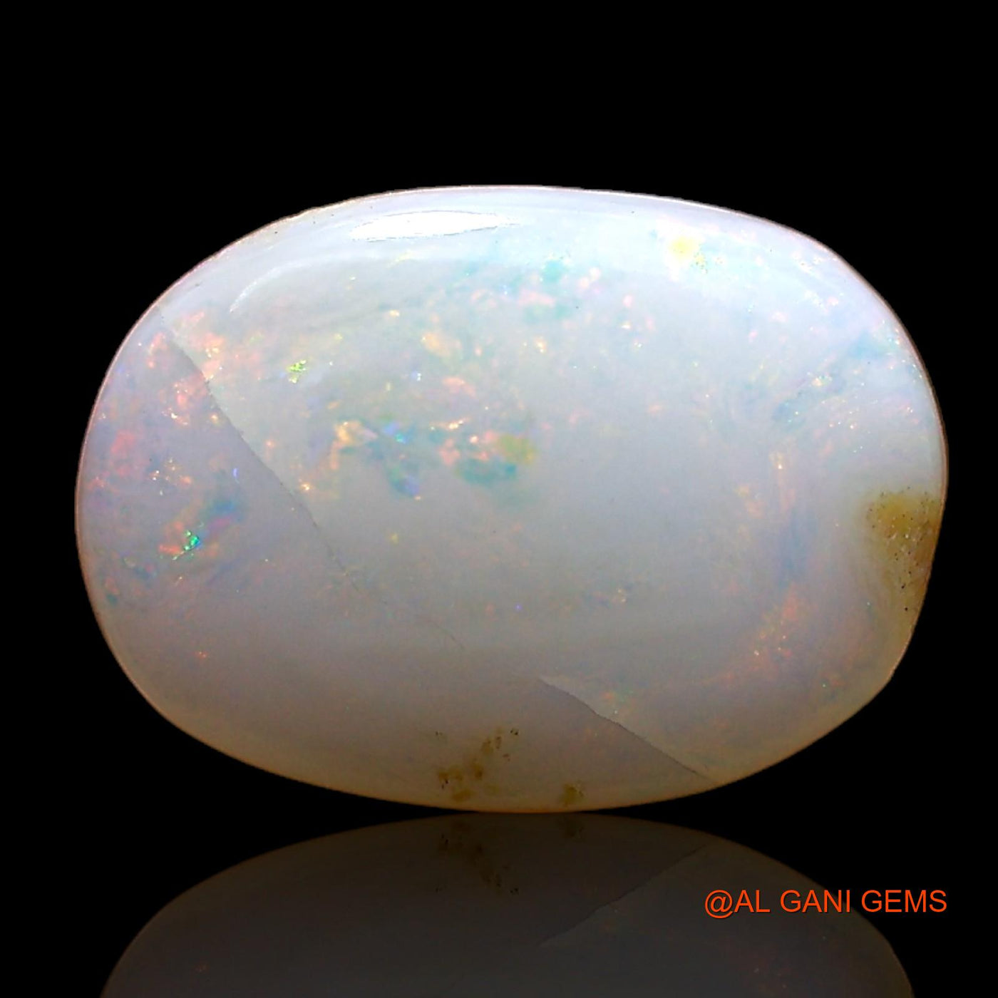 Natural Untreated Fire Opal Loose Gemstone Oval Cabochon From Australia 2.00 Cts 12x9x3 mm AC-599
