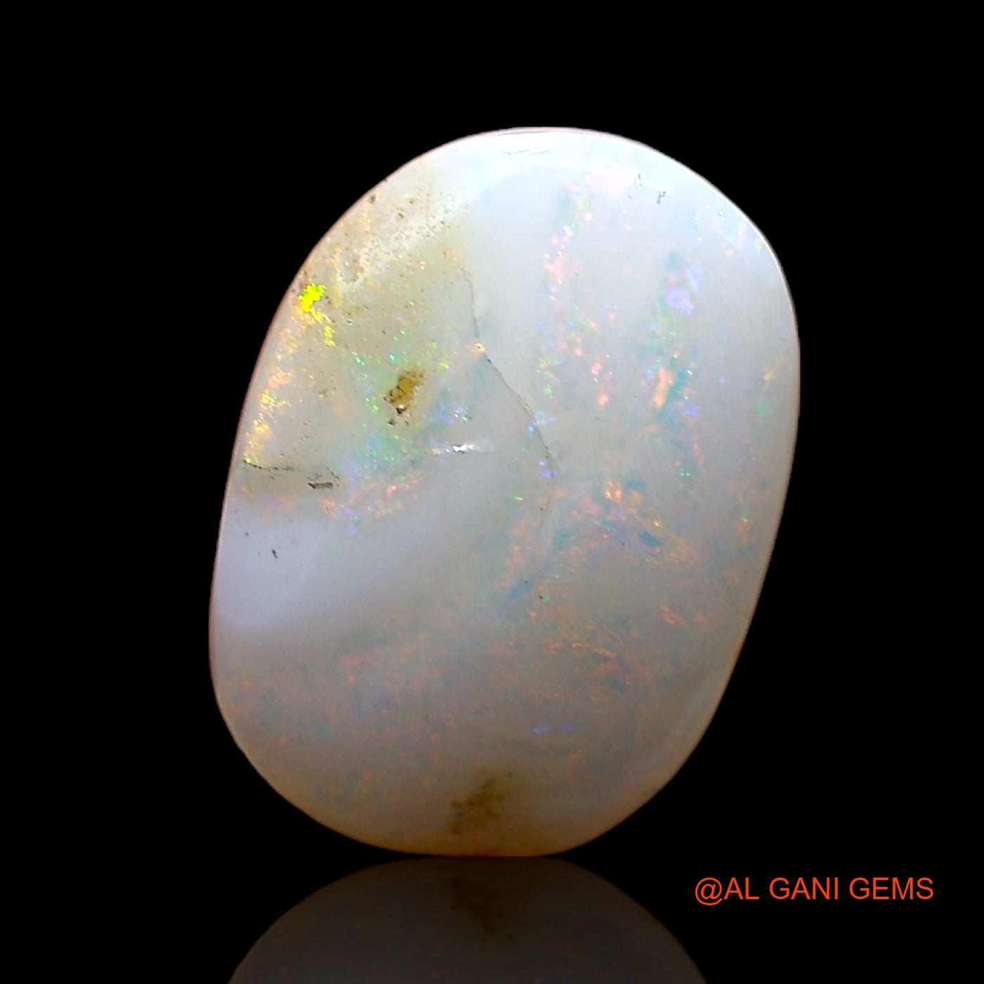 Natural Untreated Fire Opal Loose Gemstone Oval Cabochon From Australia 2.00 Cts 12x9x3 mm AC-599
