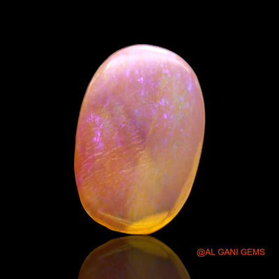 Natural Untreated Fire Opal Loose Gemstone Oval Cabochon From Australia 4.00 Cts 18x12x3 mm AC-59