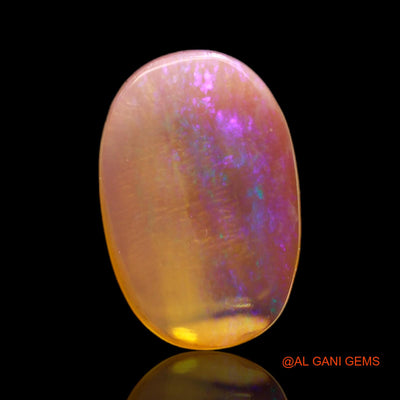 Natural Untreated Fire Opal Loose Gemstone Oval Cabochon From Australia 4.00 Cts 18x12x3 mm AC-59