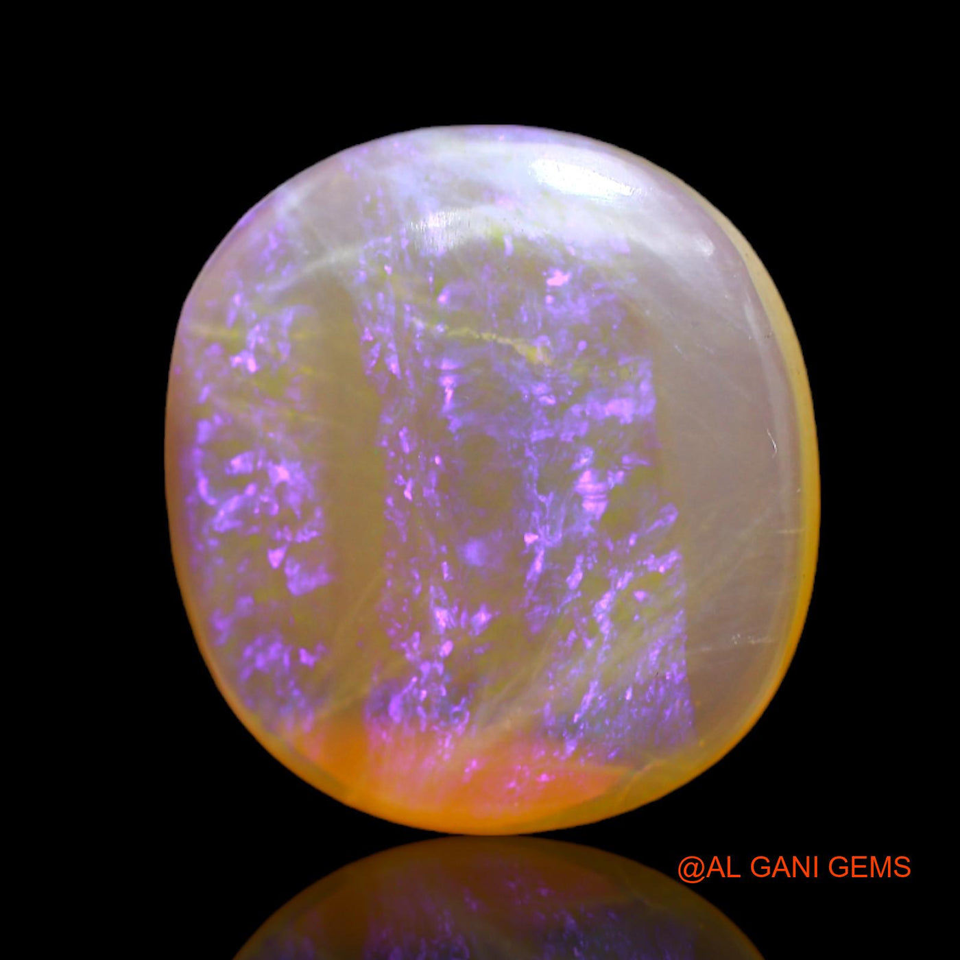 10.00 Cts Unheated Australian Fire Opal Loose Gemstone Oval Cabochon Natural 18x17x4 mm AC-5