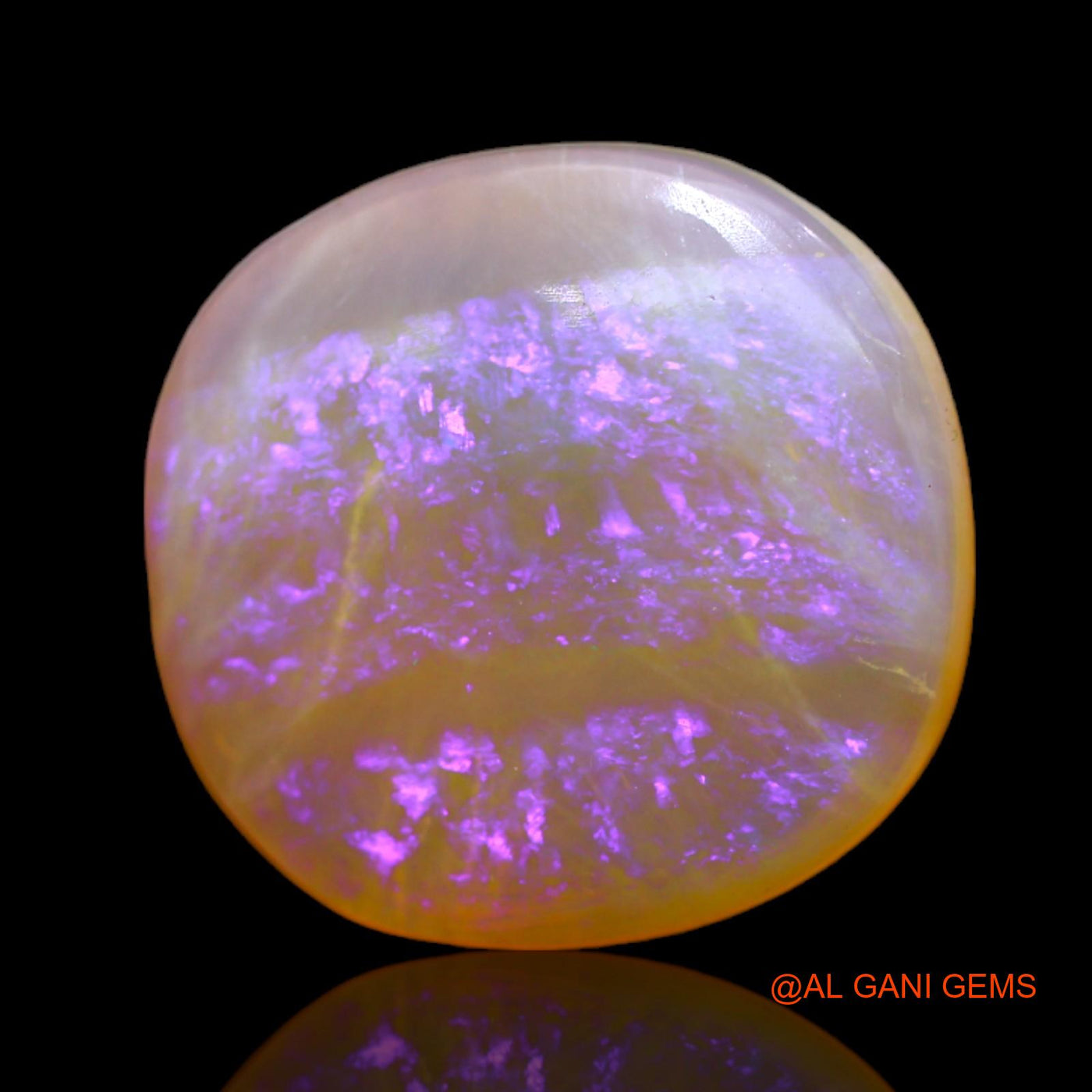 10.00 Cts Unheated Australian Fire Opal Loose Gemstone Oval Cabochon Natural 18x17x4 mm AC-5