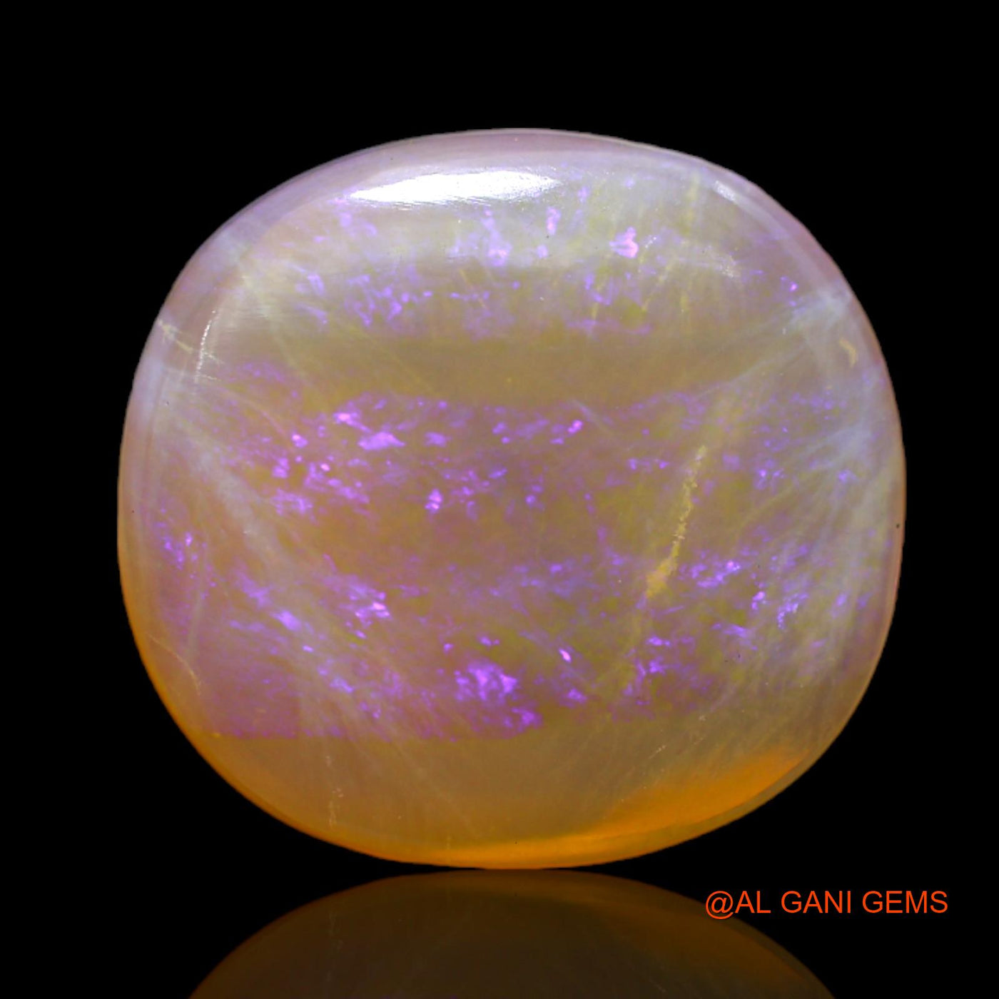 10.00 Cts Unheated Australian Fire Opal Loose Gemstone Oval Cabochon Natural 18x17x4 mm AC-5