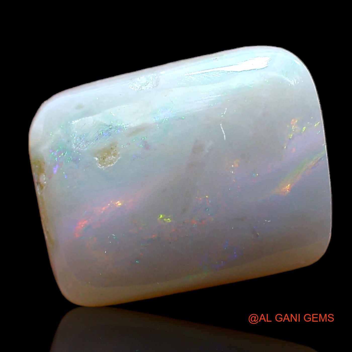 Natural Untreated Fire Opal Loose Gemstone Square Cabochon From Australia 2.00 Cts 11x8x3 mm AC-600