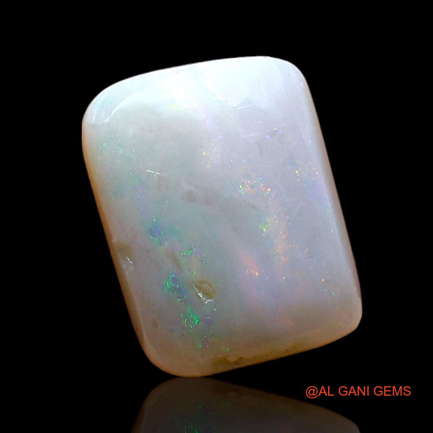 Natural Untreated Fire Opal Loose Gemstone Square Cabochon From Australia 2.00 Cts 11x8x3 mm AC-600