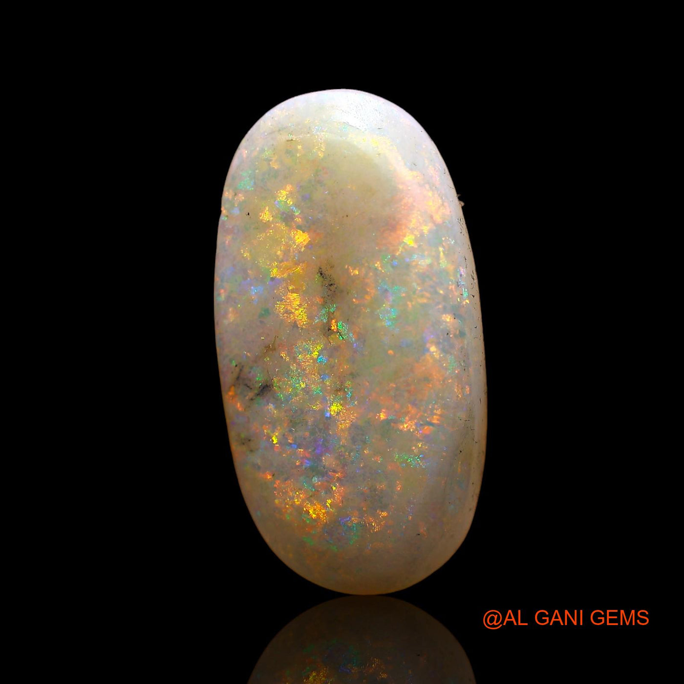 Natural Fire Opal Gemstone 5.00 Cts Loose Oval Cabochon From Australia 20x10x3 mm AC-607