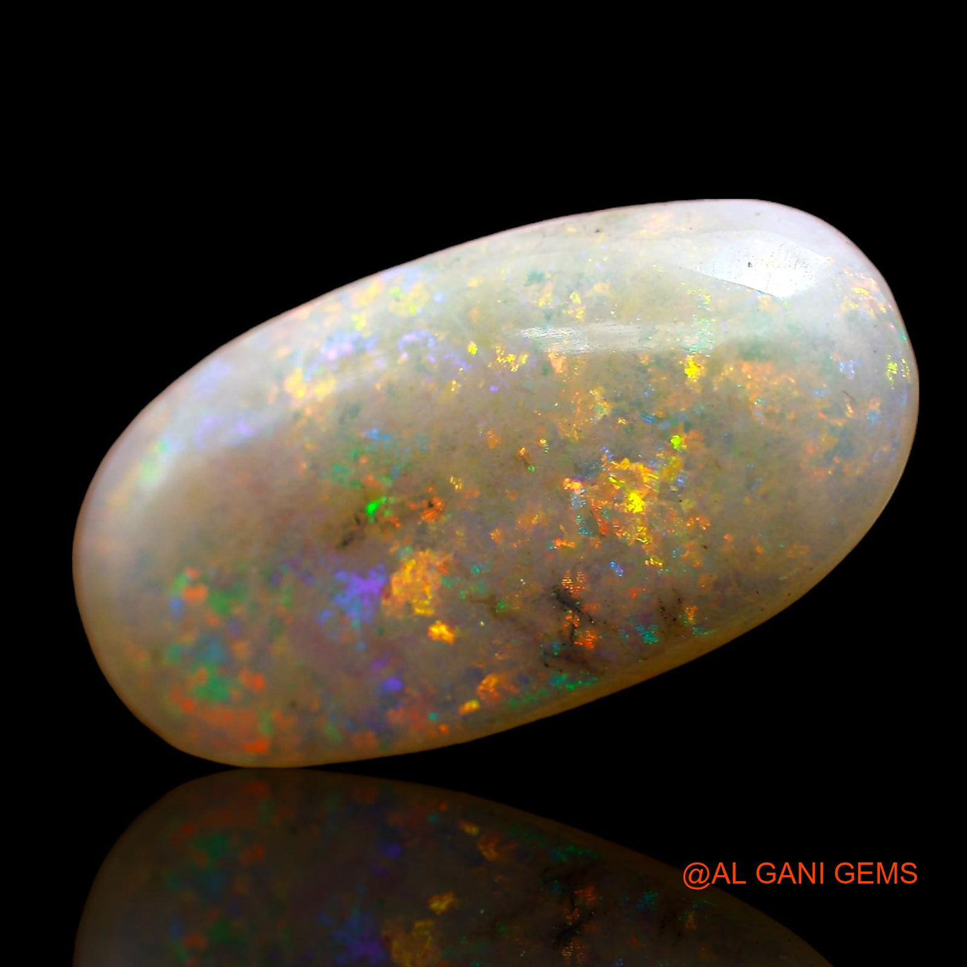 Natural Fire Opal Gemstone 5.00 Cts Loose Oval Cabochon From Australia 20x10x3 mm AC-607