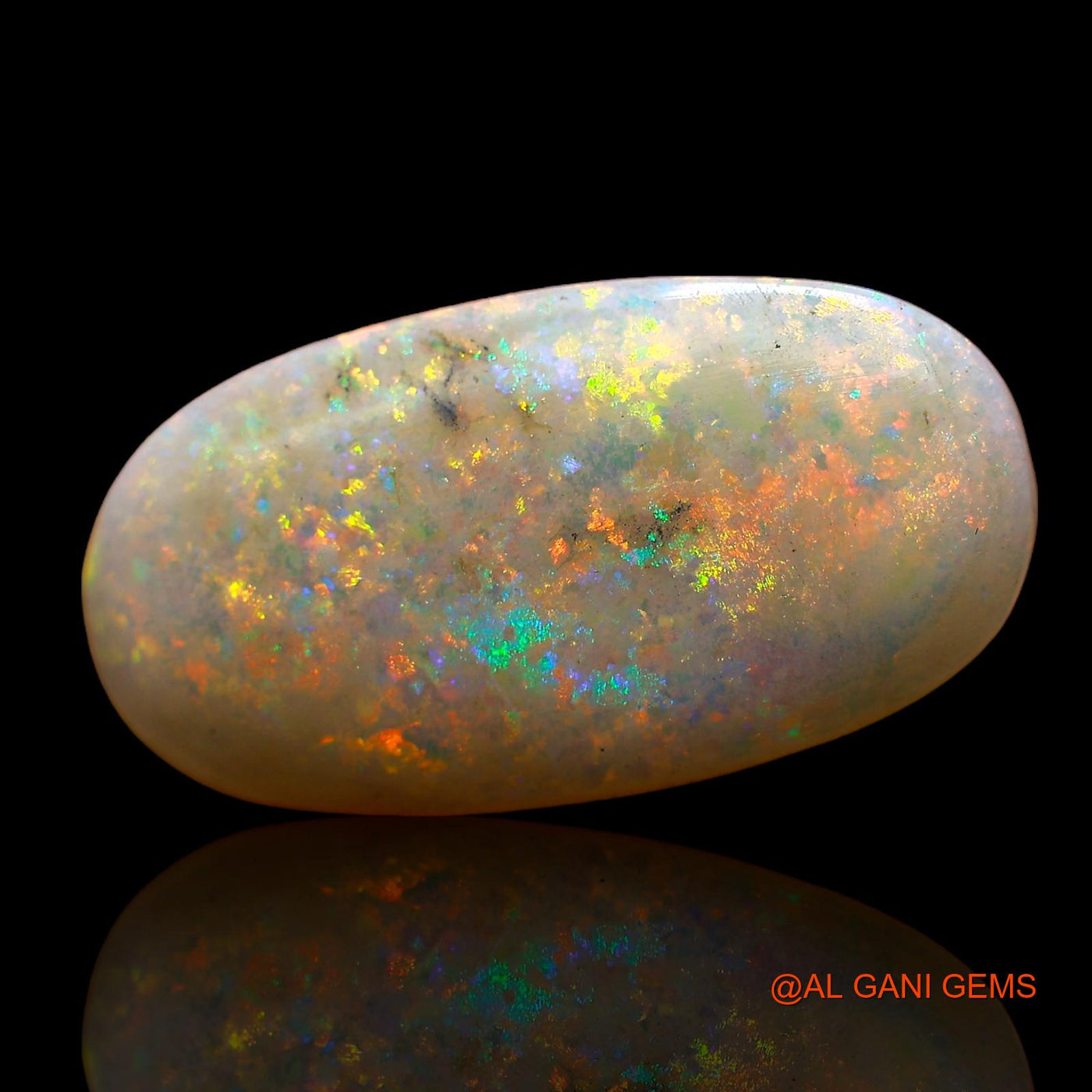 Natural Fire Opal Gemstone 5.00 Cts Loose Oval Cabochon From Australia 20x10x3 mm AC-607