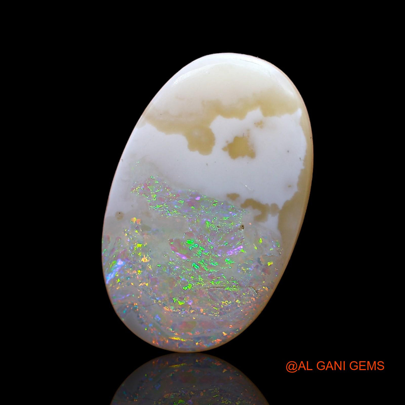 3.40 Cts Natural Australian Fire Opal Loose Gemstone Oval Cabochon 19x10x2 mm AC-608