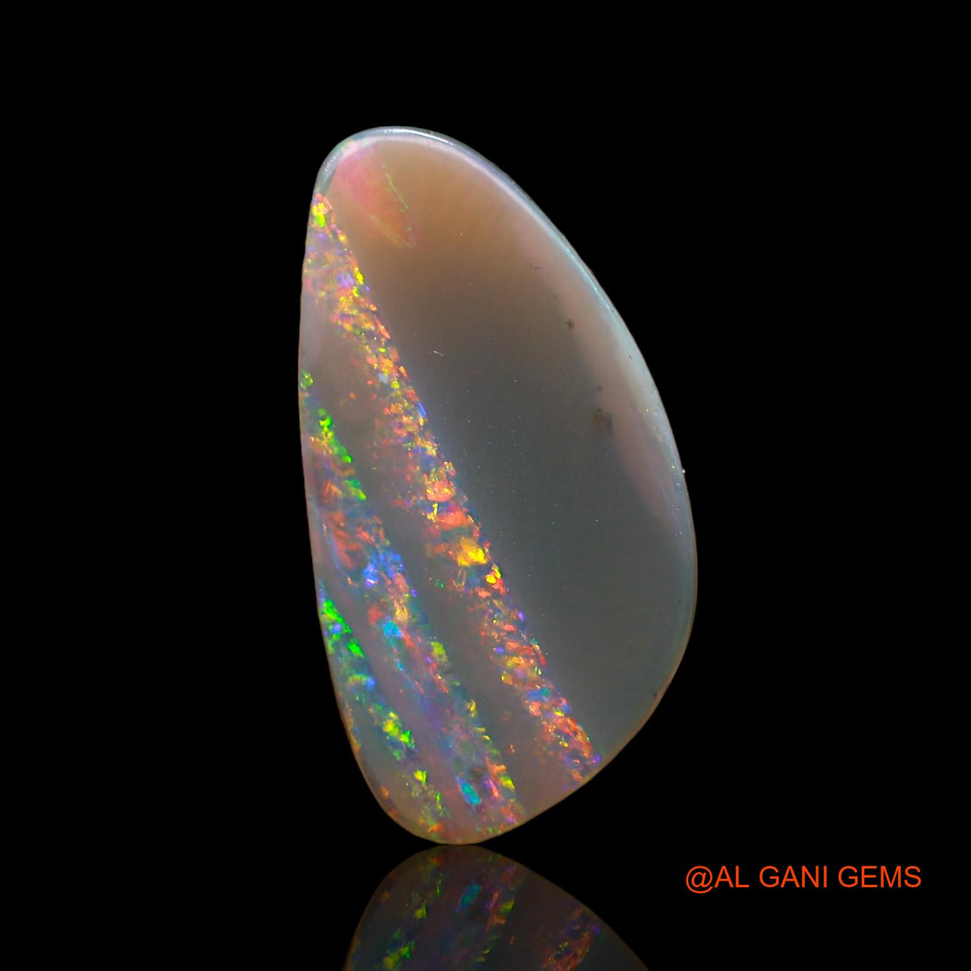 3.20 Cts Natural Australian Fire Opal Loose Gemstone Fancy Cabochon 19x10x2 mm AC-611