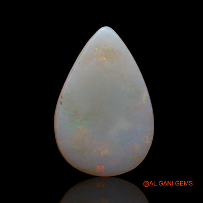 Natural Untreated Fire Opal Loose Gemstone Pear Cabochon From Australia 4.00 Cts 18x12x2 mm AC-613