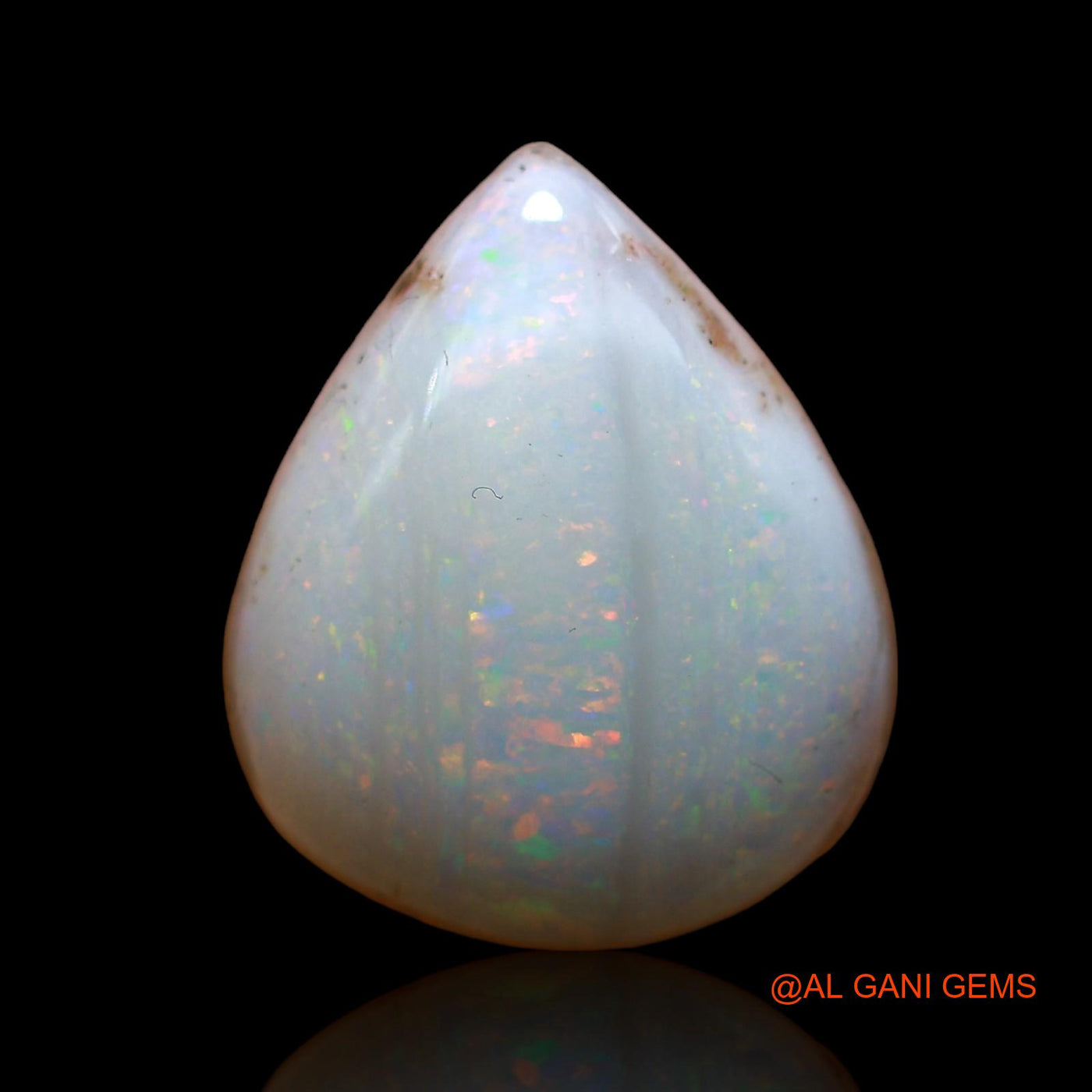 6.50 Cts Natural Australian Fire Opal Loose Gemstone Pear Cabochon 16x13x5 mm AC-615