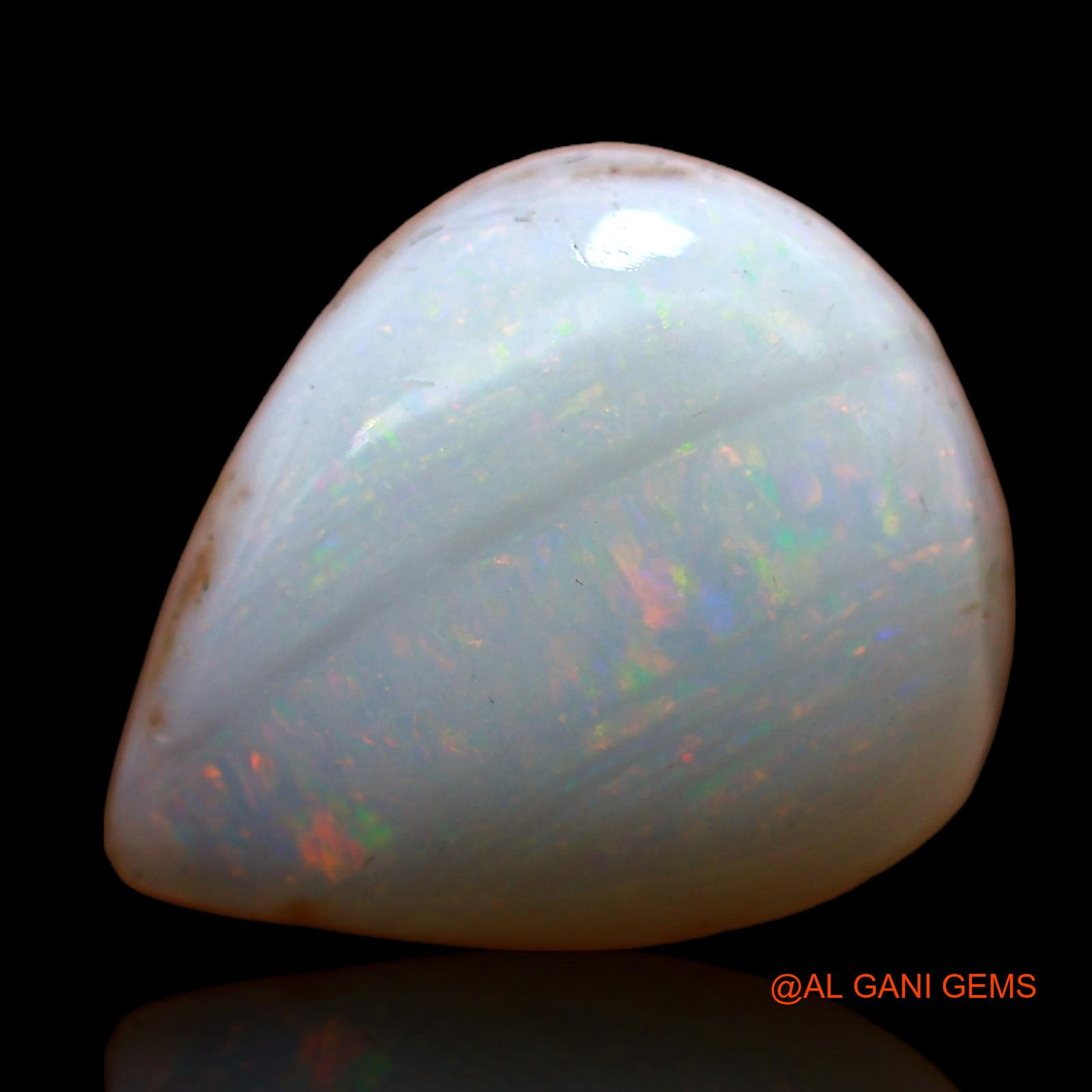 6.50 Cts Natural Australian Fire Opal Loose Gemstone Pear Cabochon 16x13x5 mm AC-615