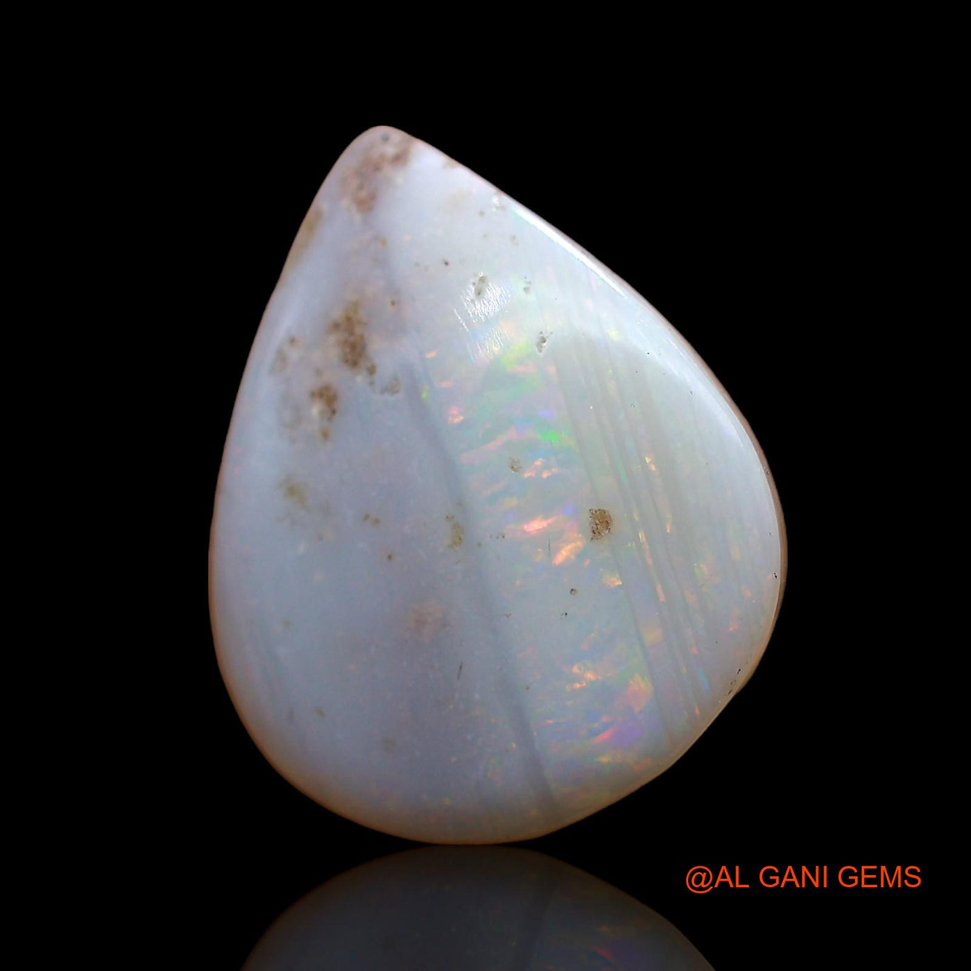 6.50 Cts Natural Australian Fire Opal Loose Gemstone Pear Cabochon 16x13x5 mm AC-615
