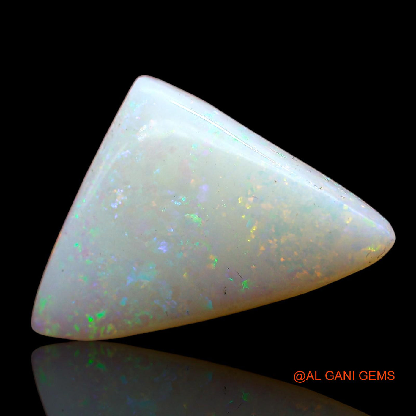 Natural Fire Opal Gemstone 4.00 Cts Loose Trillion Cabochon From Australia 17x11x4 mm AC-617
