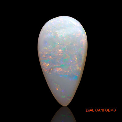 3.10 Cts Unheated Australian Fire Opal Loose Gemstone Pear Cabochon Natural 18x10x3 mm AC-619