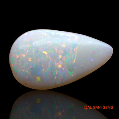 3.10 Cts Unheated Australian Fire Opal Loose Gemstone Pear Cabochon Natural 18x10x3 mm AC-619