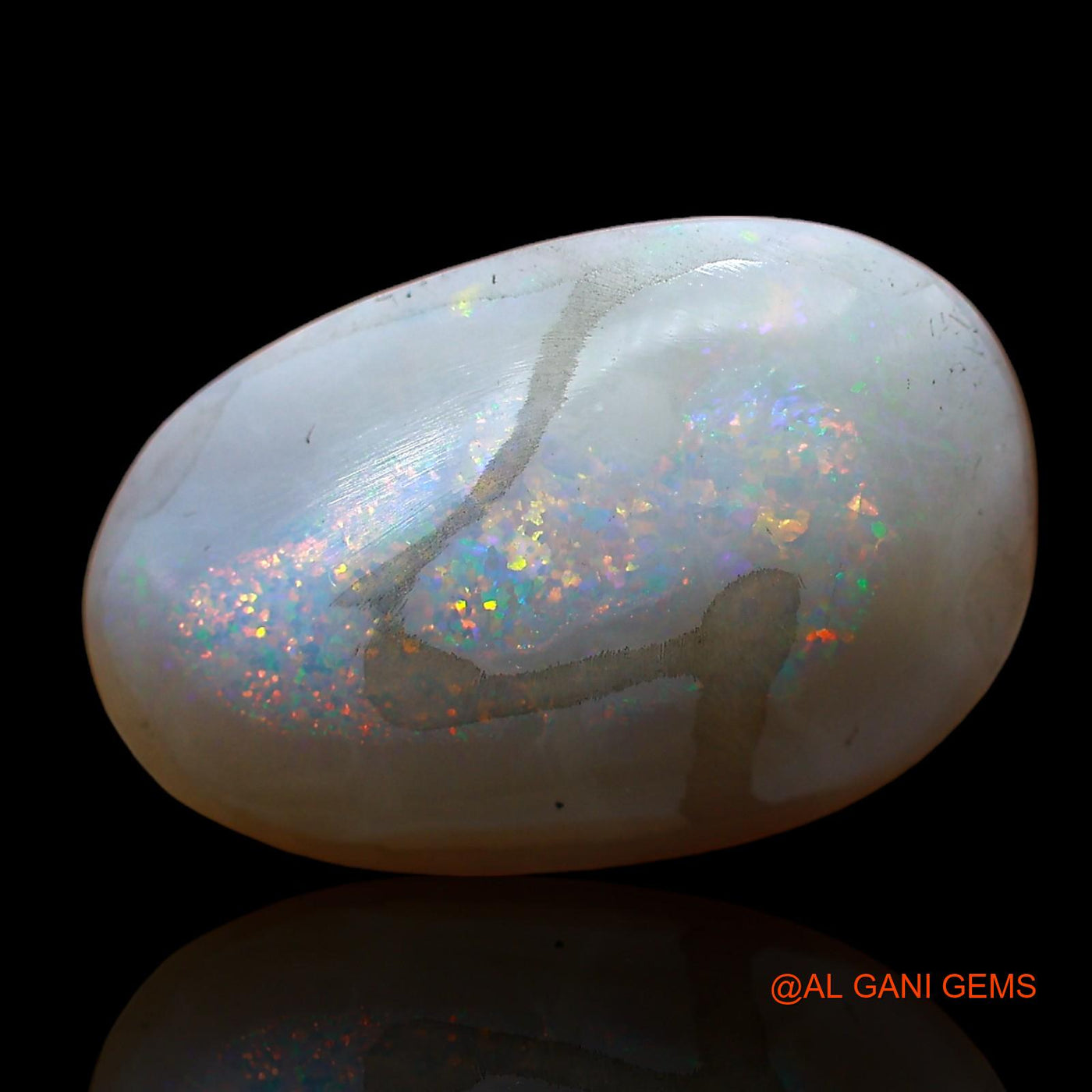 Natural Untreated Fire Opal Loose Gemstone Fancy Cabochon From Australia 5.55 Cts 17x11x5 mm AC-622