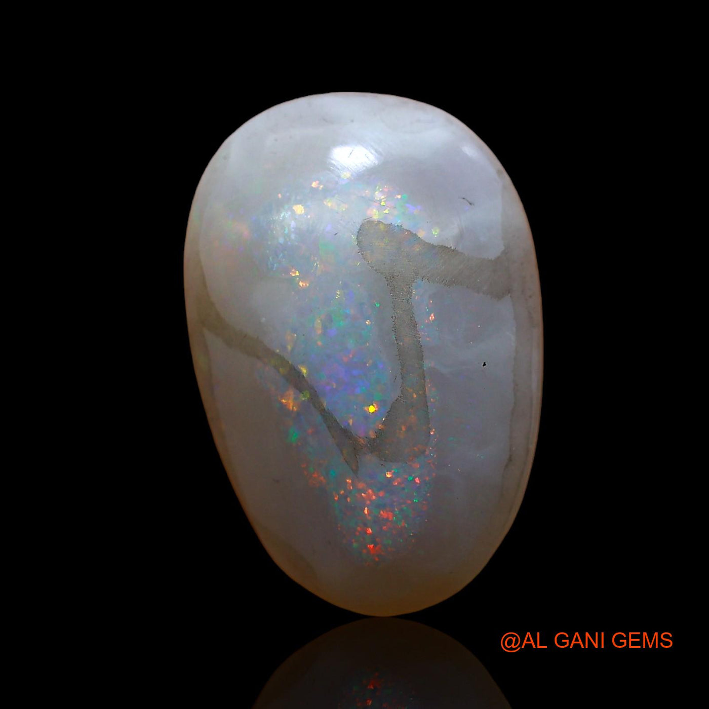 Natural Untreated Fire Opal Loose Gemstone Fancy Cabochon From Australia 5.55 Cts 17x11x5 mm AC-622