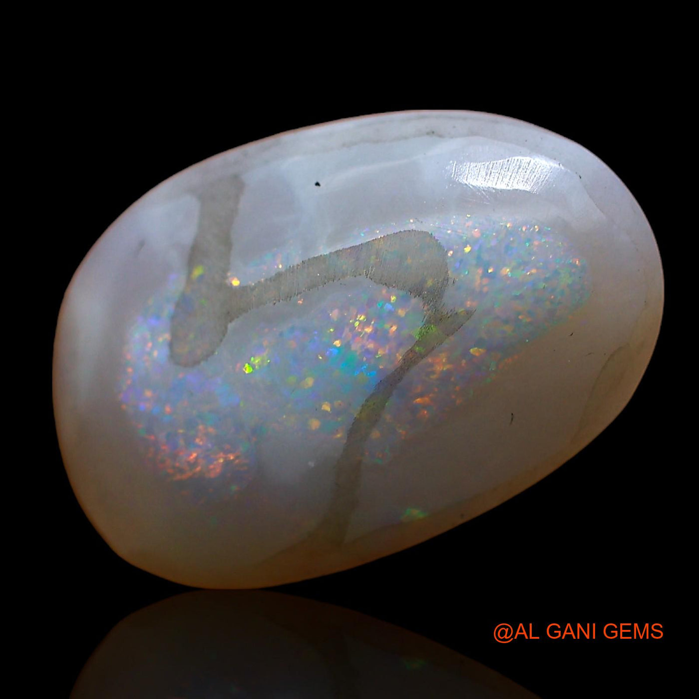 Natural Untreated Fire Opal Loose Gemstone Fancy Cabochon From Australia 5.55 Cts 17x11x5 mm AC-622