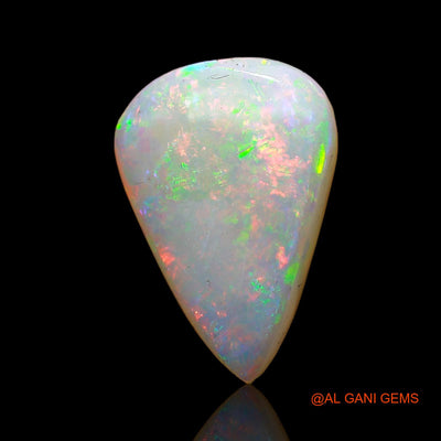 Natural Fire Opal Gemstone 3.75 Cts Loose Pear Cabochon From Australia 16x11x3 mm AC-625