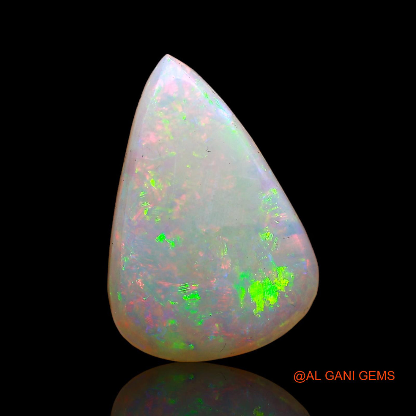 Natural Fire Opal Gemstone 3.75 Cts Loose Pear Cabochon From Australia 16x11x3 mm AC-625