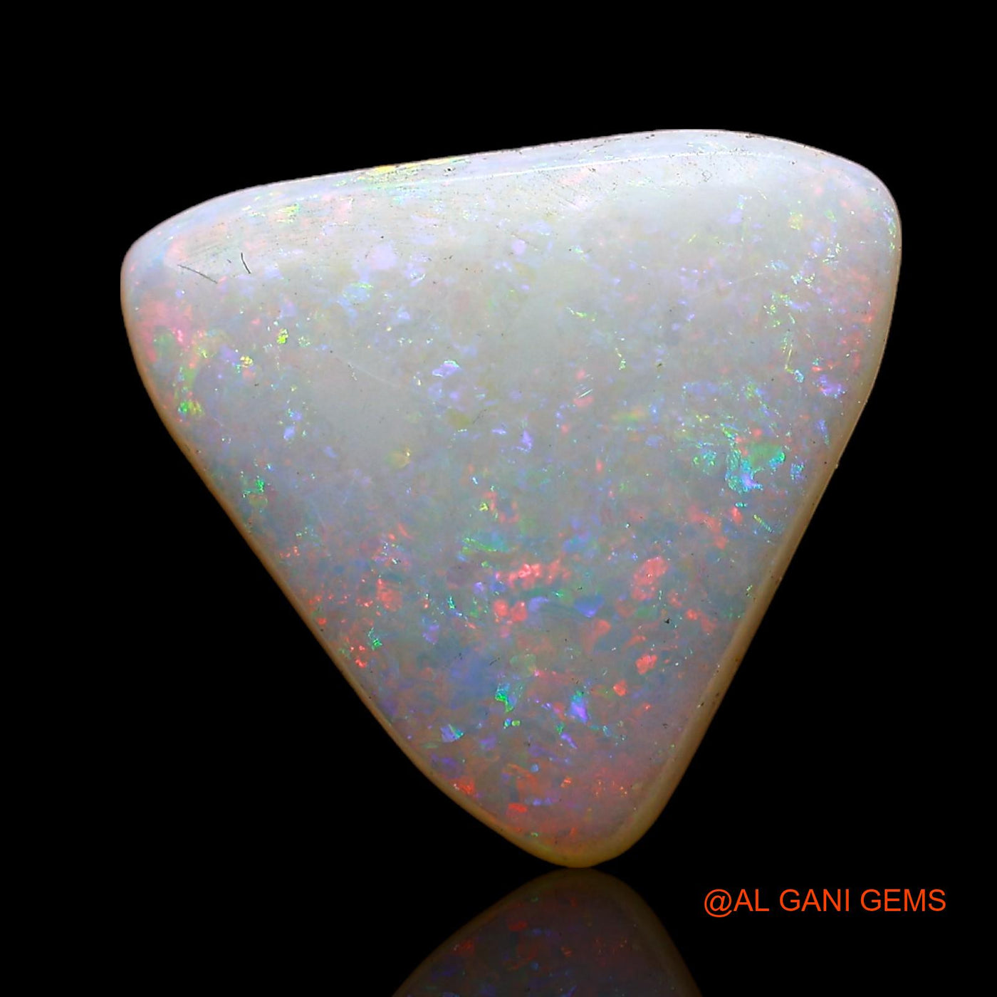 3.60 Cts Natural Australian Fire Opal Loose Gemstone Trillion Cabochon 14x13x3 mm AC-630