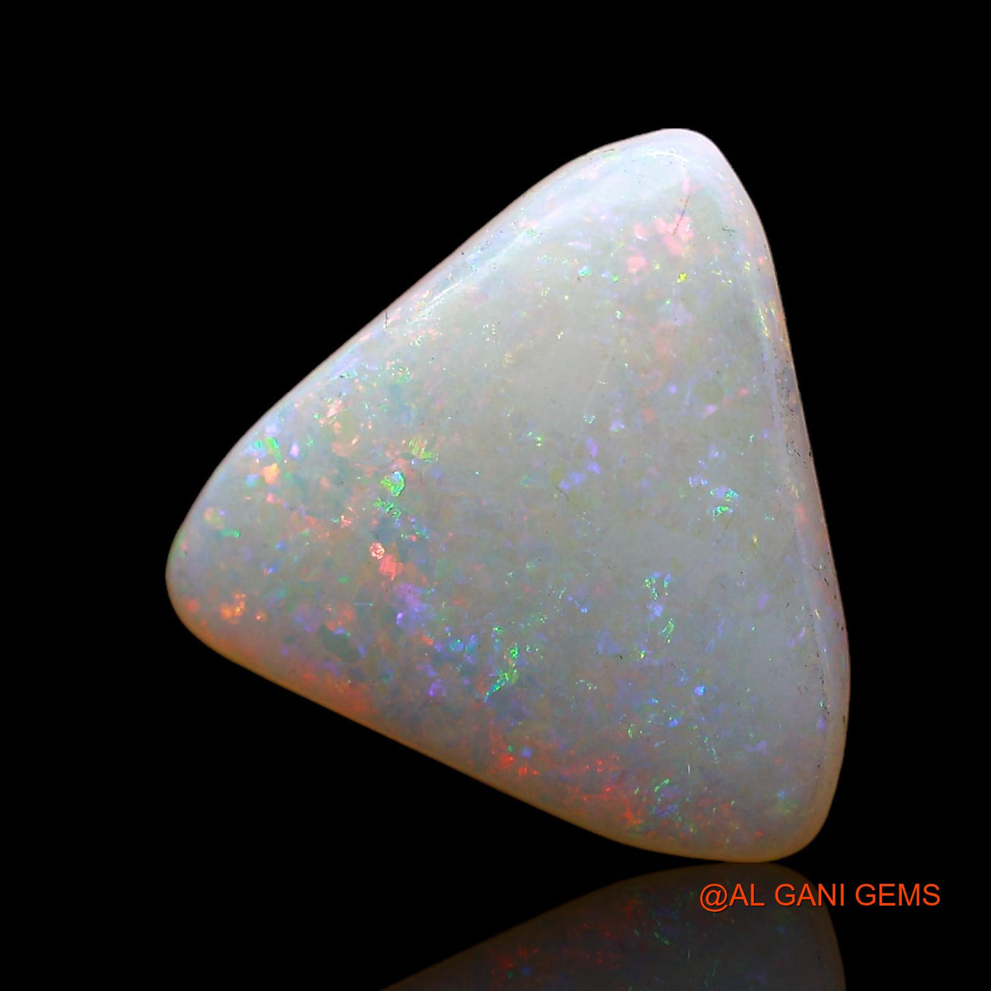 3.60 Cts Natural Australian Fire Opal Loose Gemstone Trillion Cabochon 14x13x3 mm AC-630