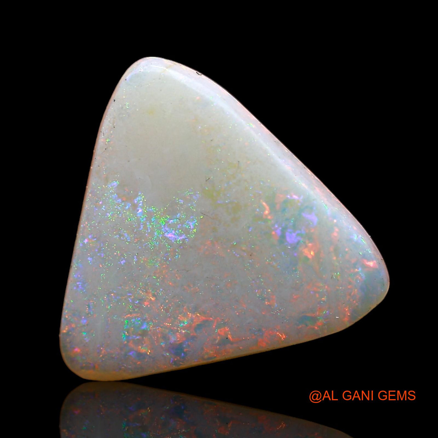 3.60 Cts Natural Australian Fire Opal Loose Gemstone Trillion Cabochon 14x13x3 mm AC-630