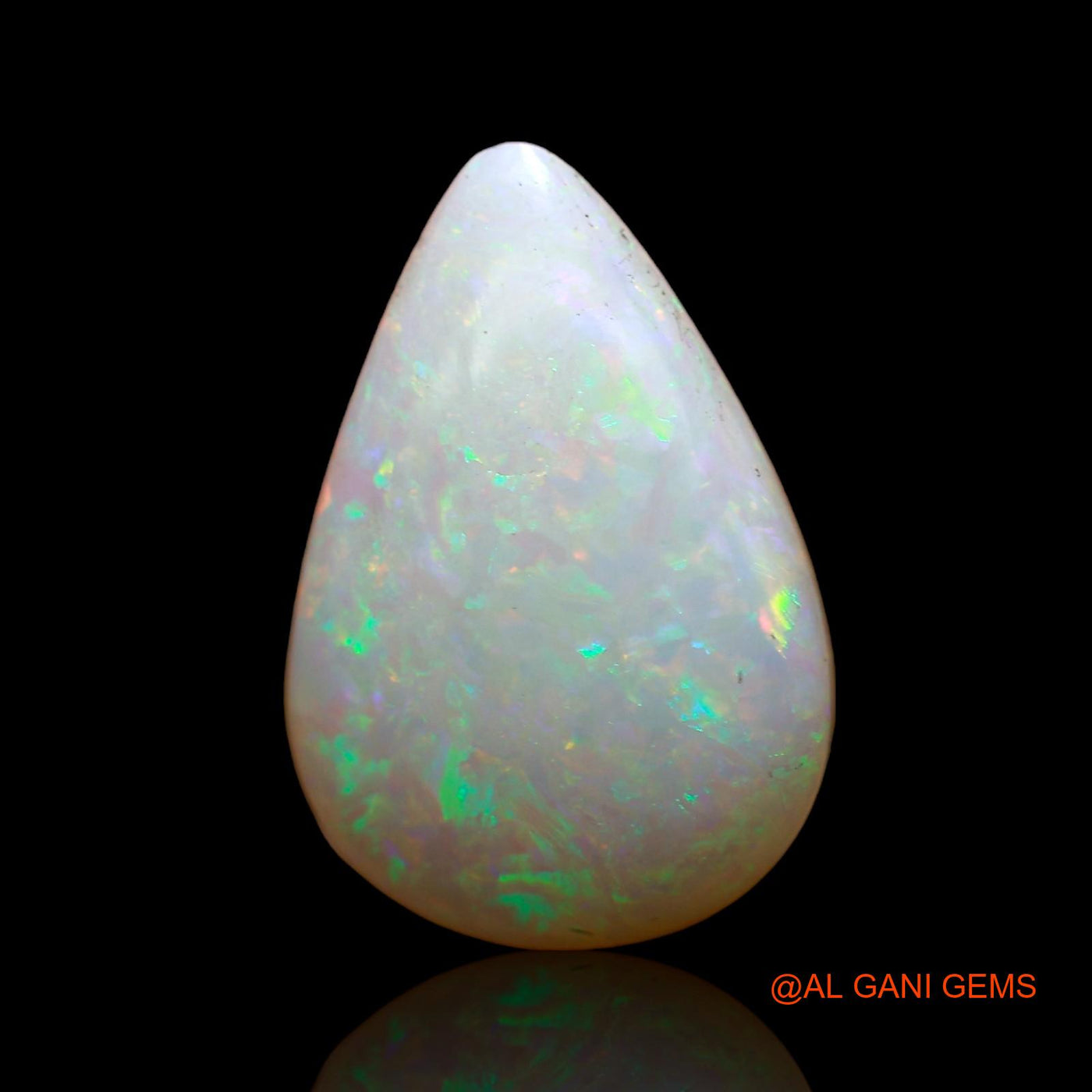 Natural Fire Opal Gemstone 3.60 Cts Loose Pear Cabochon From Australia 16x11x3 mm AC-635