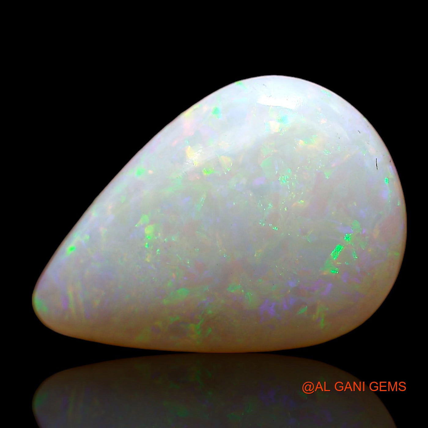 Natural Fire Opal Gemstone 3.60 Cts Loose Pear Cabochon From Australia 16x11x3 mm AC-635