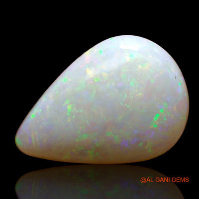 Natural Fire Opal Gemstone 3.60 Cts Loose Pear Cabochon From Australia 16x11x3 mm AC-635
