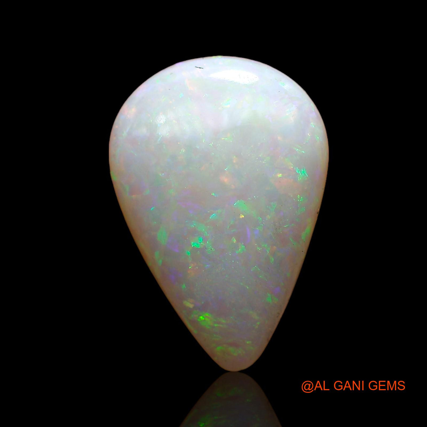 Natural Fire Opal Gemstone 3.60 Cts Loose Pear Cabochon From Australia 16x11x3 mm AC-635