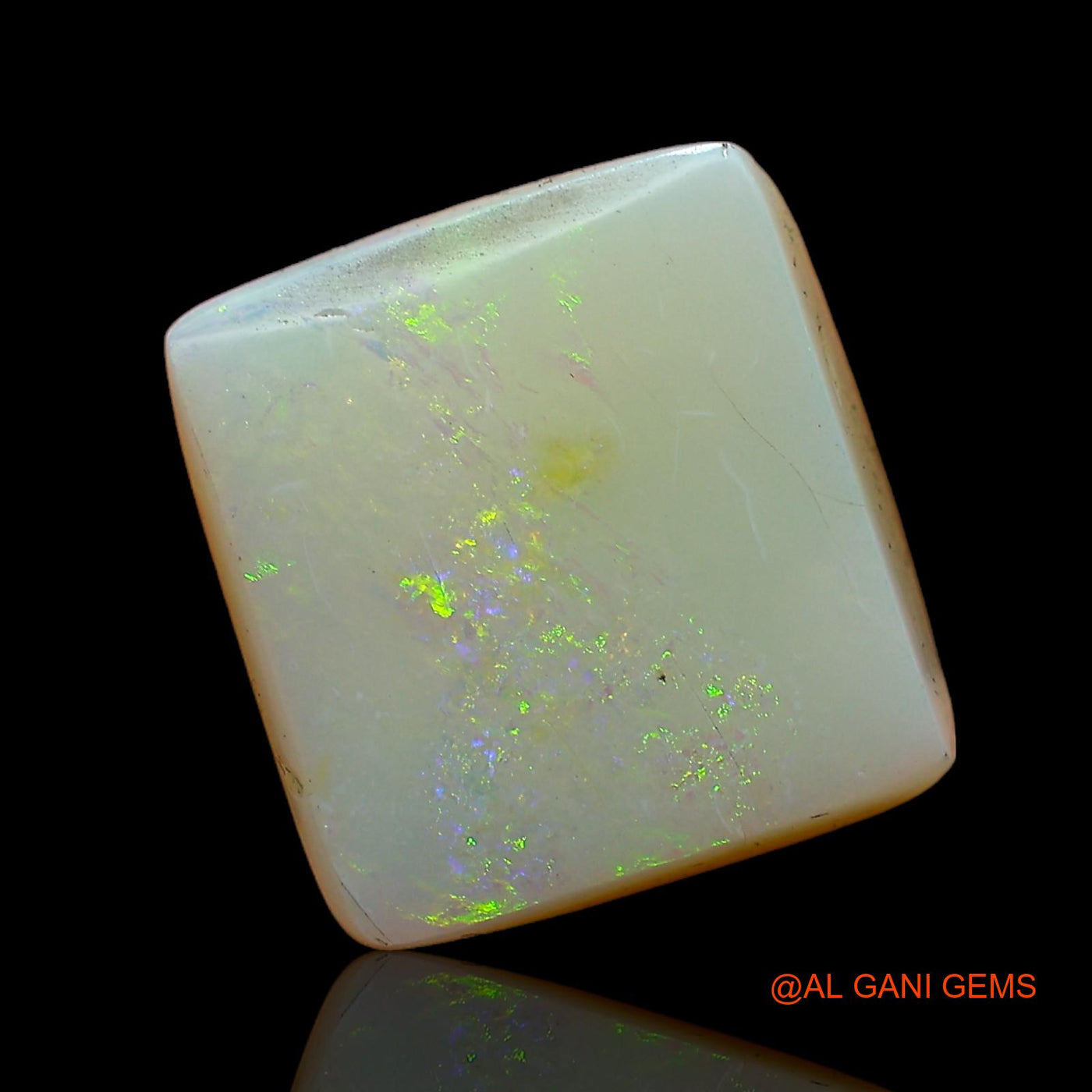 5.65 Cts Natural Australian Fire Opal Loose Gemstone Square Cabochon 12x12x4 mm AC-637