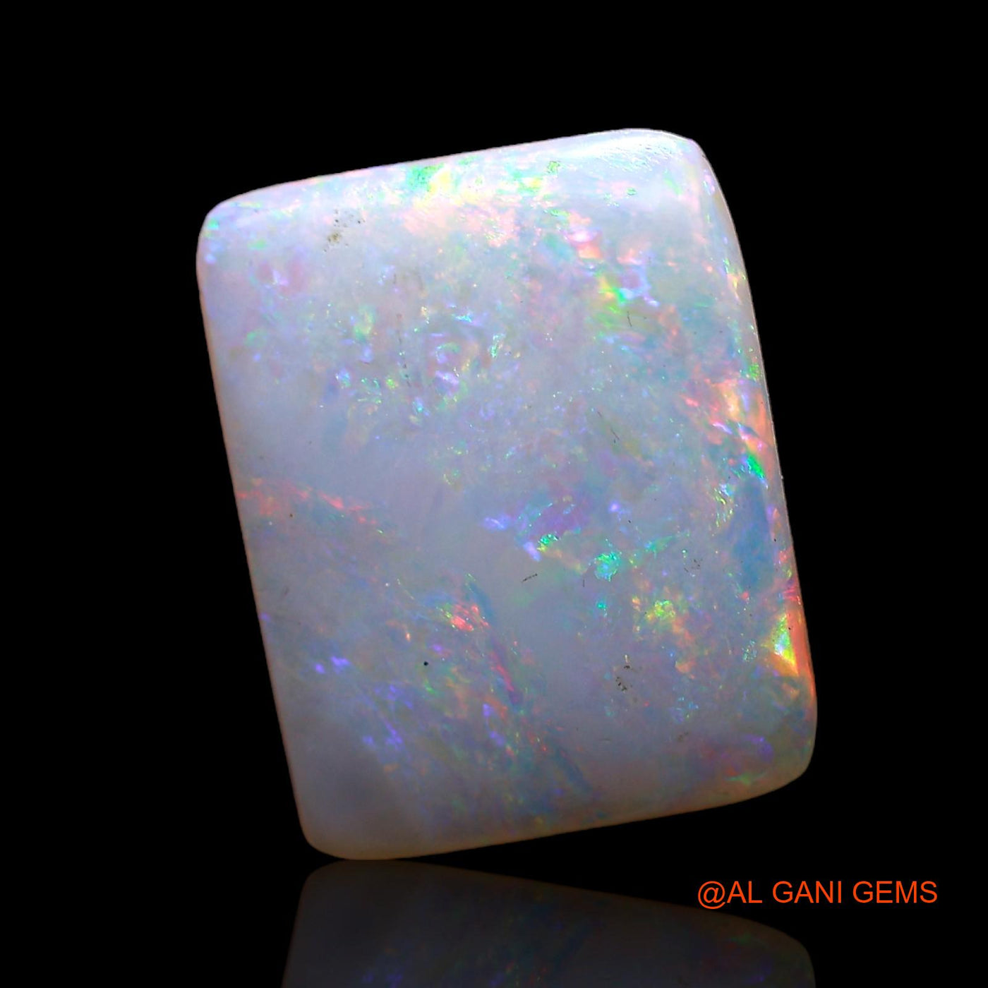Natural Untreated Fire Opal Loose Gemstone Square Cabochon From Australia 3.00 Cts 13x10x2 mm AC-639