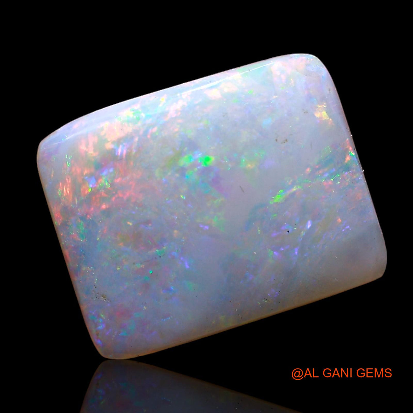 Natural Untreated Fire Opal Loose Gemstone Square Cabochon From Australia 3.00 Cts 13x10x2 mm AC-639