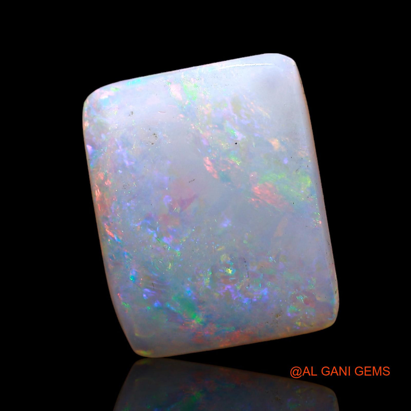 Natural Untreated Fire Opal Loose Gemstone Square Cabochon From Australia 3.00 Cts 13x10x2 mm AC-639