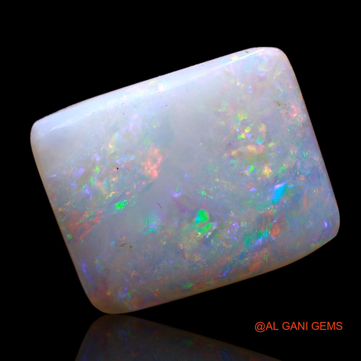 Natural Untreated Fire Opal Loose Gemstone Square Cabochon From Australia 3.00 Cts 13x10x2 mm AC-639