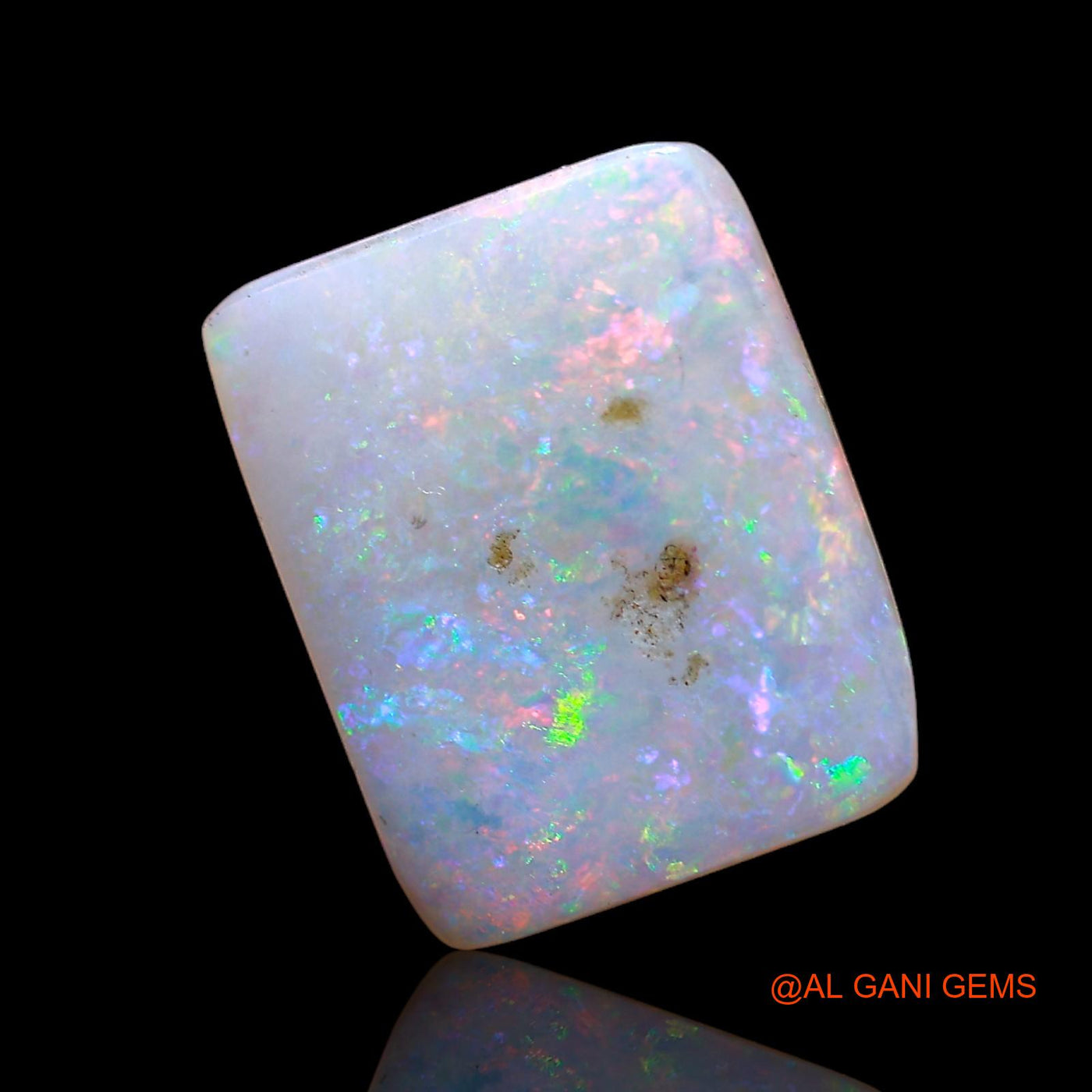 Natural Untreated Fire Opal Loose Gemstone Square Cabochon From Australia 3.00 Cts 13x10x2 mm AC-639