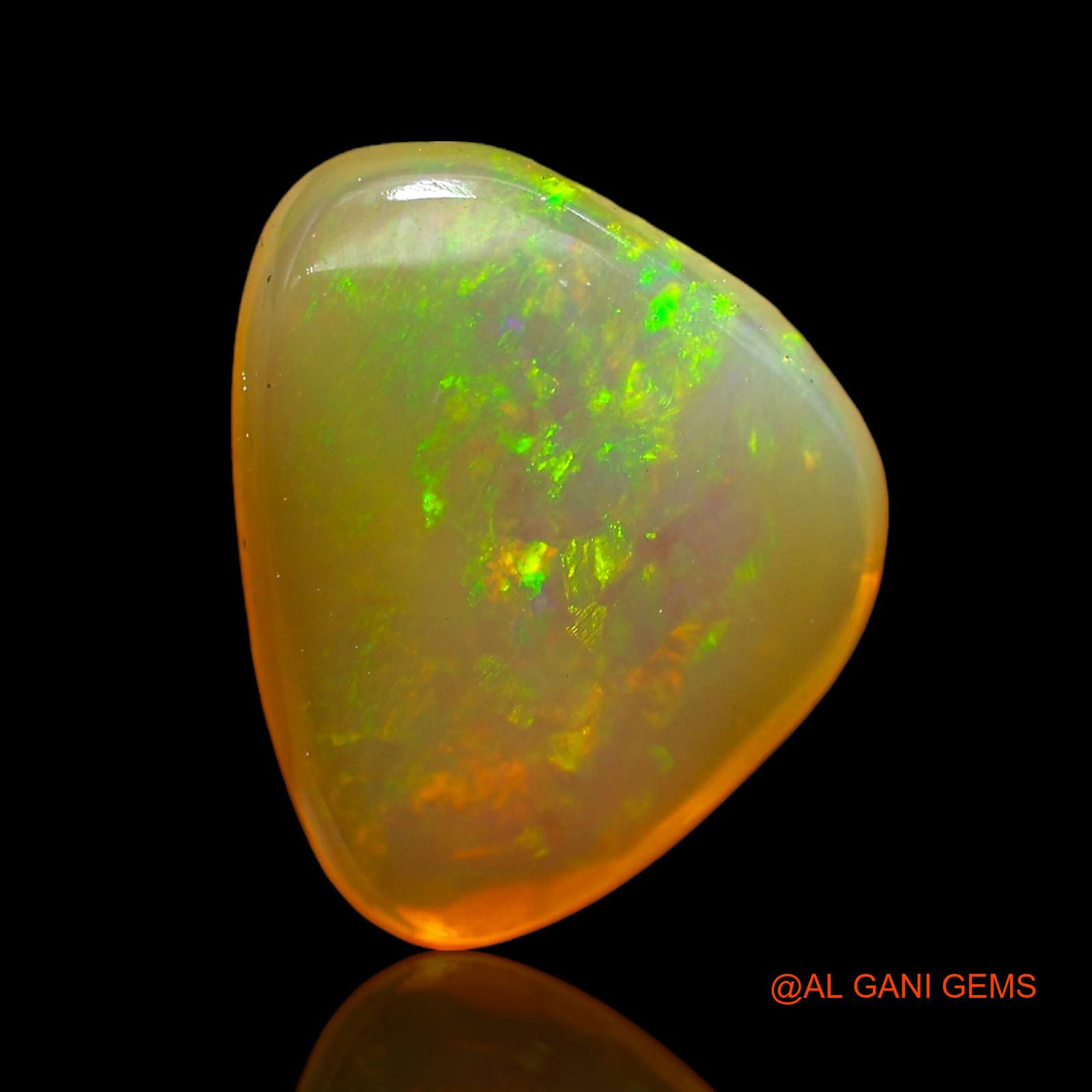4.40 Cts Unheated Australian Fire Opal Loose Gemstone Trillion Cabochon Natural 14x11x5 mm AC-640