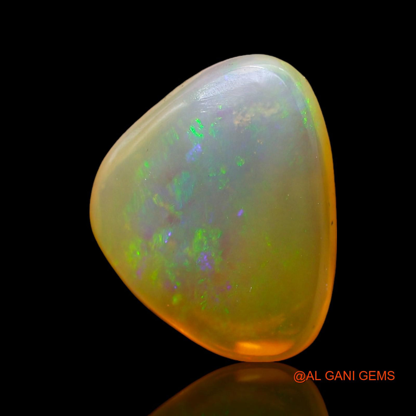 4.40 Cts Unheated Australian Fire Opal Loose Gemstone Trillion Cabochon Natural 14x11x5 mm AC-640