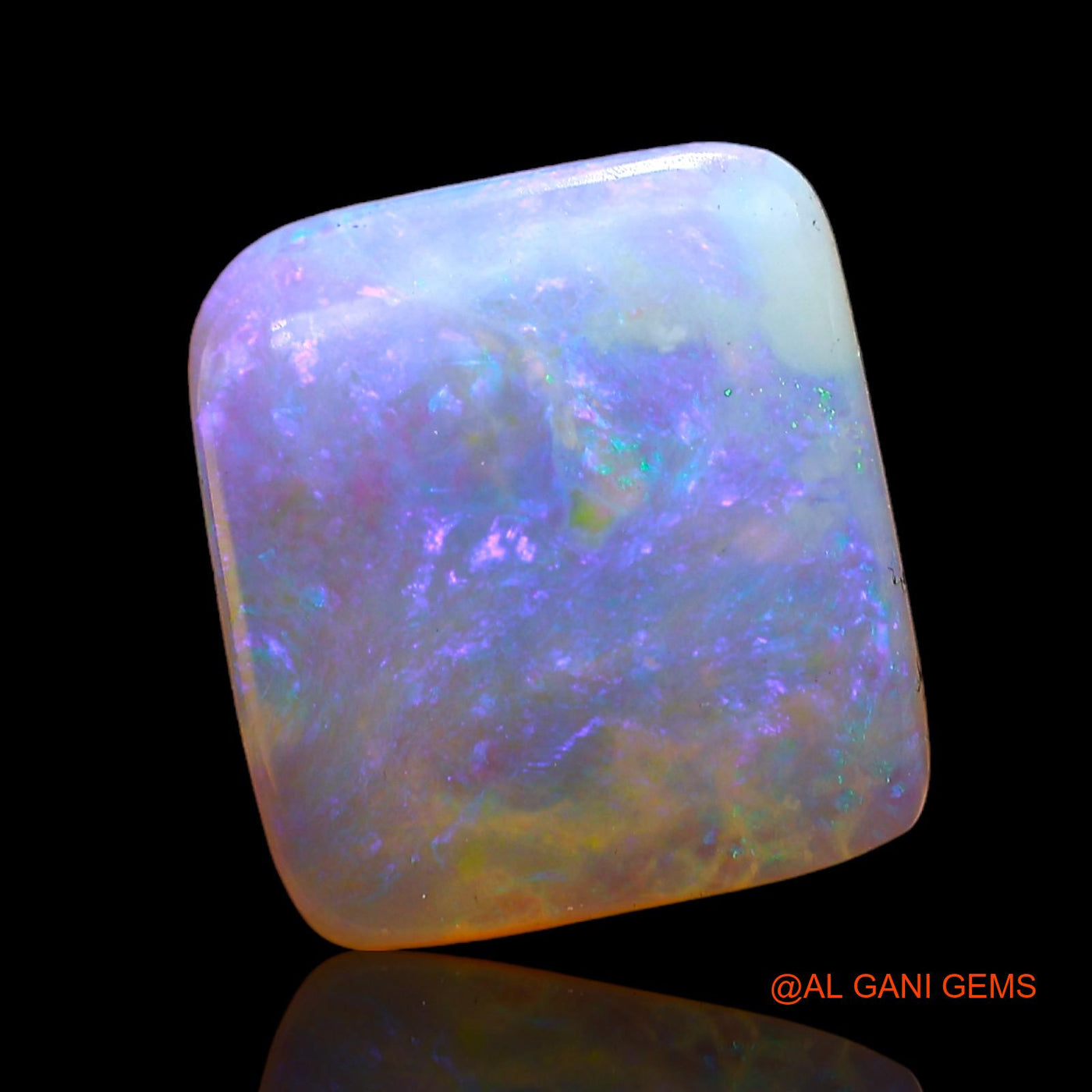4.20 Cts Natural Australian Fire Opal Loose Gemstone Square Cabochon 12x11x4 mm AC-641