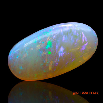 Natural Fire Opal Gemstone 3.00 Cts Loose Oval Cabochon From Australia 16x8x3 mm AC-642