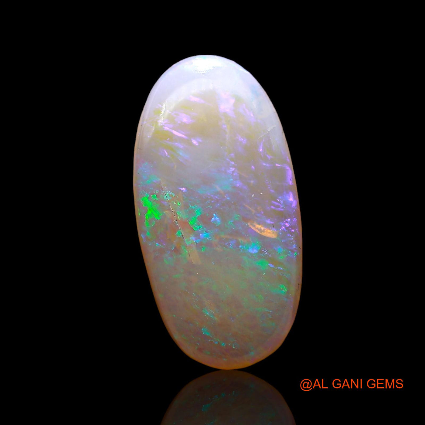 Natural Fire Opal Gemstone 3.00 Cts Loose Oval Cabochon From Australia 16x8x3 mm AC-642