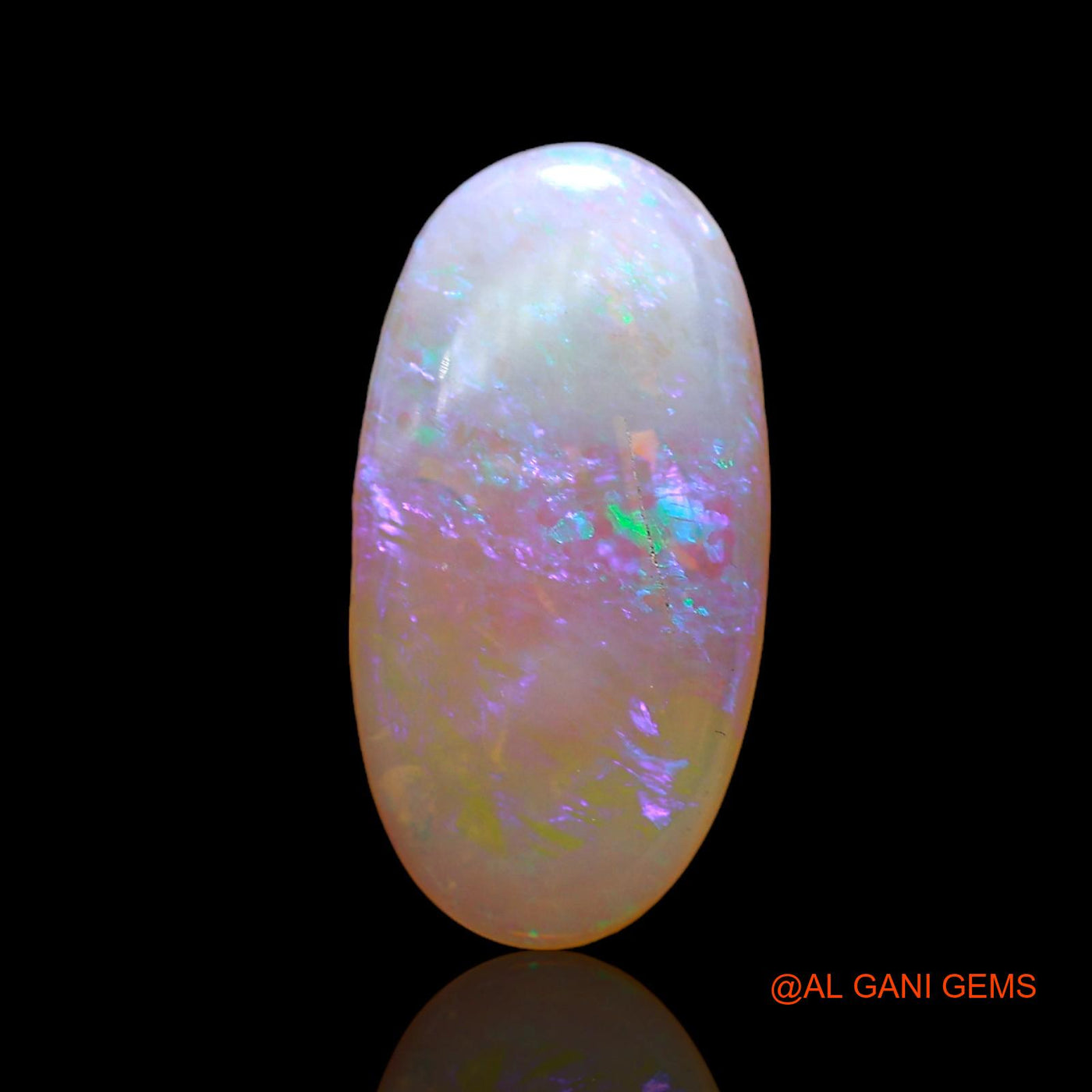 Natural Fire Opal Gemstone 3.00 Cts Loose Oval Cabochon From Australia 16x8x3 mm AC-642